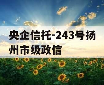 央企信托-243号扬州市级政信
