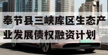 奉节县三峡库区生态产业发展债权融资计划