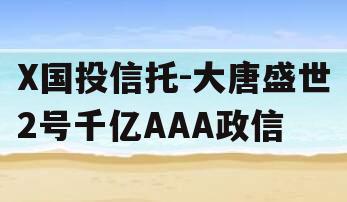 X国投信托-大唐盛世2号千亿AAA政信