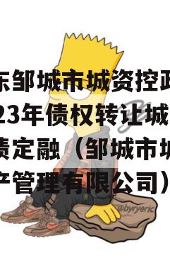 山东邹城市城资控政信2023年债权转让城投债定融（邹城市城资资产管理有限公司）