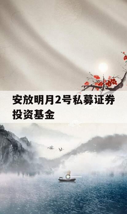 安放明月2号私募证券投资基金