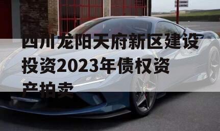 四川龙阳天府新区建设投资2023年债权资产拍卖