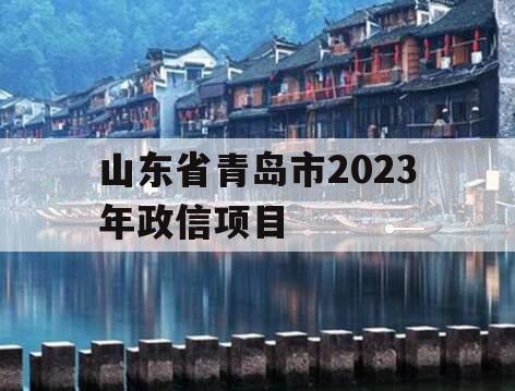 山东省青岛市2023年政信项目