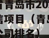 山东省青岛市2023年政信项目（青岛政信平台公司排名）