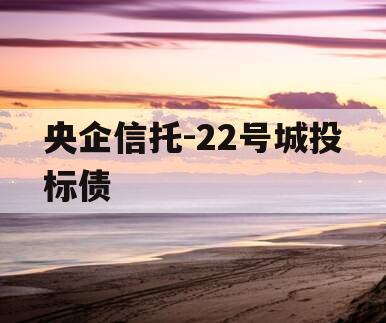 央企信托-22号城投标债