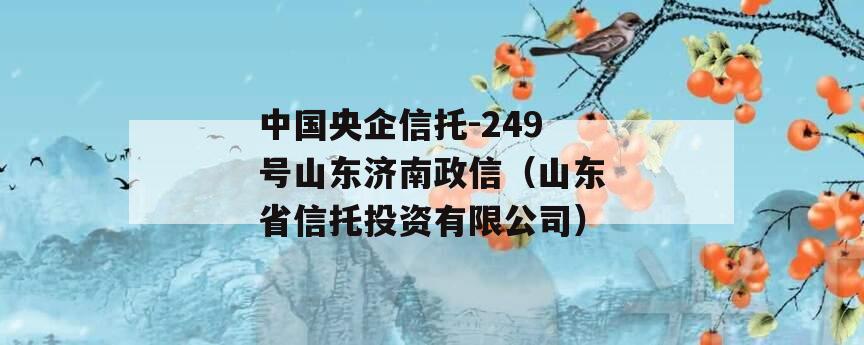 中国央企信托-249号山东济南政信（山东省信托投资有限公司）