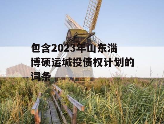 包含2023年山东淄博硕运城投债权计划的词条