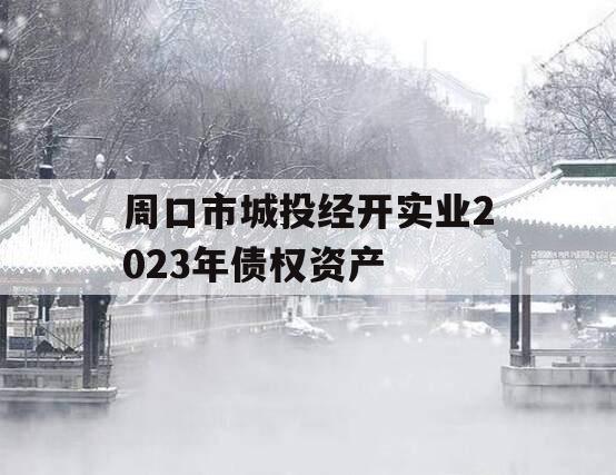 周口市城投经开实业2023年债权资产