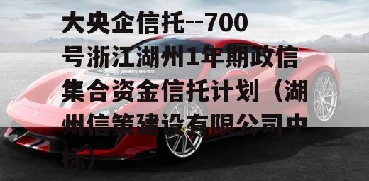 大央企信托--700号浙江湖州1年期政信集合资金信托计划（湖州信策建设有限公司中标）