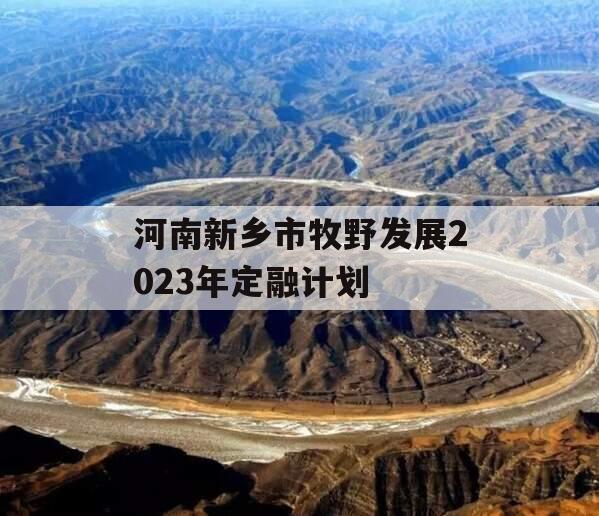 河南新乡市牧野发展2023年定融计划