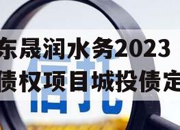 山东晟润水务2023年债权项目城投债定融
