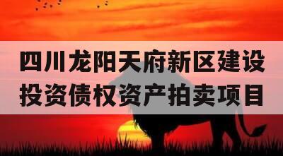 四川龙阳天府新区建设投资债权资产拍卖项目
