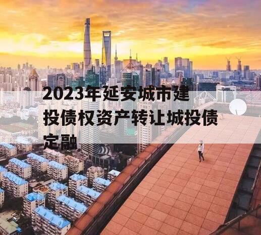 2023年延安城市建投债权资产转让城投债定融