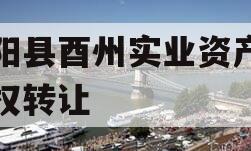 酉阳县酉州实业资产收益权转让