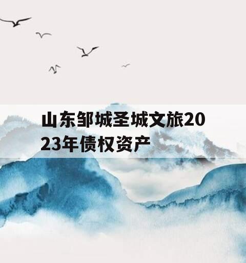山东邹城圣城文旅2023年债权资产