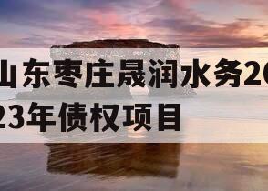 山东枣庄晟润水务2023年债权项目