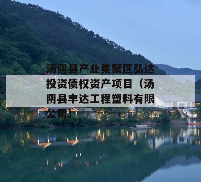 汤阴县产业集聚区弘达投资债权资产项目（汤阴县丰达工程塑料有限公司）