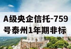 A级央企信托-759号泰州1年期非标