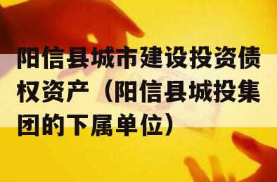 阳信县城市建设投资债权资产（阳信县城投集团的下属单位）