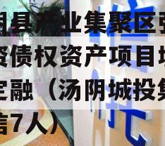 汤阴县产业集聚区弘达投资债权资产项目城投债定融（汤阴城投集团政信7人）
