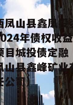 广西凤山县鑫凤投资发展2024年债权收益权项目城投债定融（广西凤山县鑫峰矿业有限责任公司）