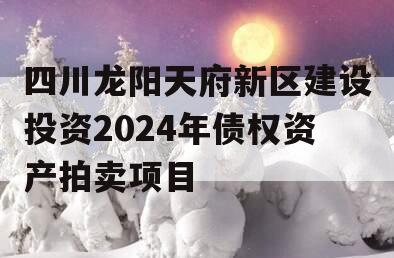 四川龙阳天府新区建设投资2024年债权资产拍卖项目