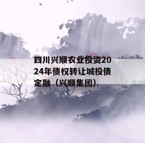 四川兴顺农业投资2024年债权转让城投债定融（兴顺集团）