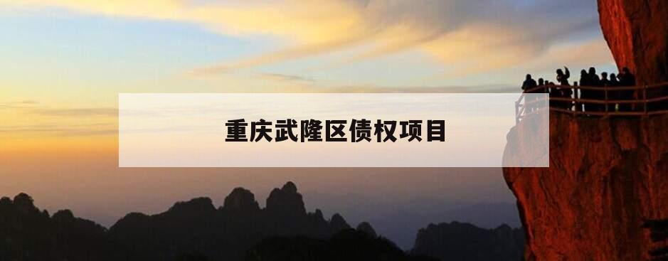 重庆武隆区债权项目