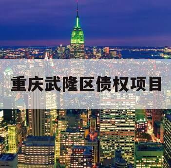 重庆武隆区债权项目