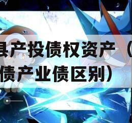 S县产投债权资产（城投债产业债区别）
