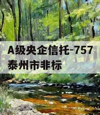 A级央企信托-757泰州市非标