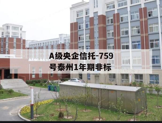 A级央企信托-759号泰州1年期非标