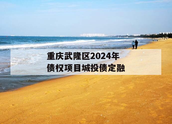 重庆武隆区2024年债权项目城投债定融