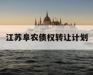 江苏阜农债权转让计划