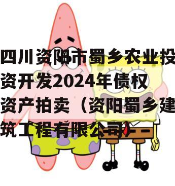 四川资阳市蜀乡农业投资开发2024年债权资产拍卖（资阳蜀乡建筑工程有限公司）