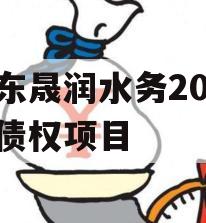 山东晟润水务2023年债权项目
