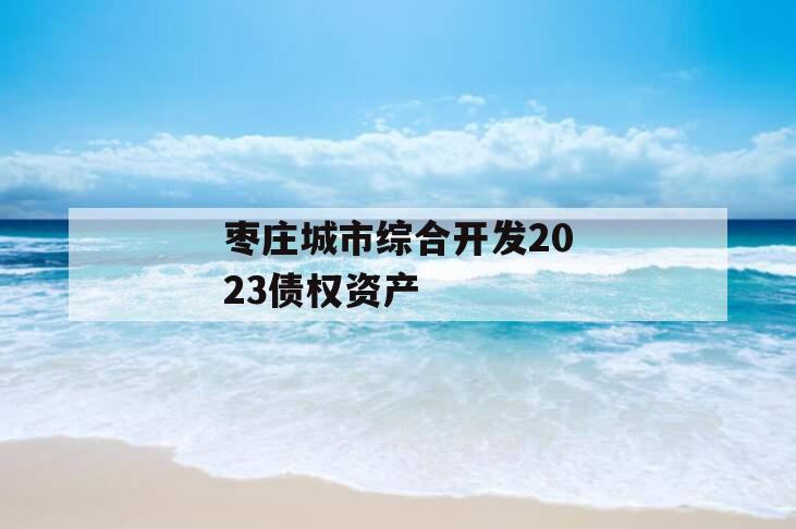 枣庄城市综合开发2023债权资产