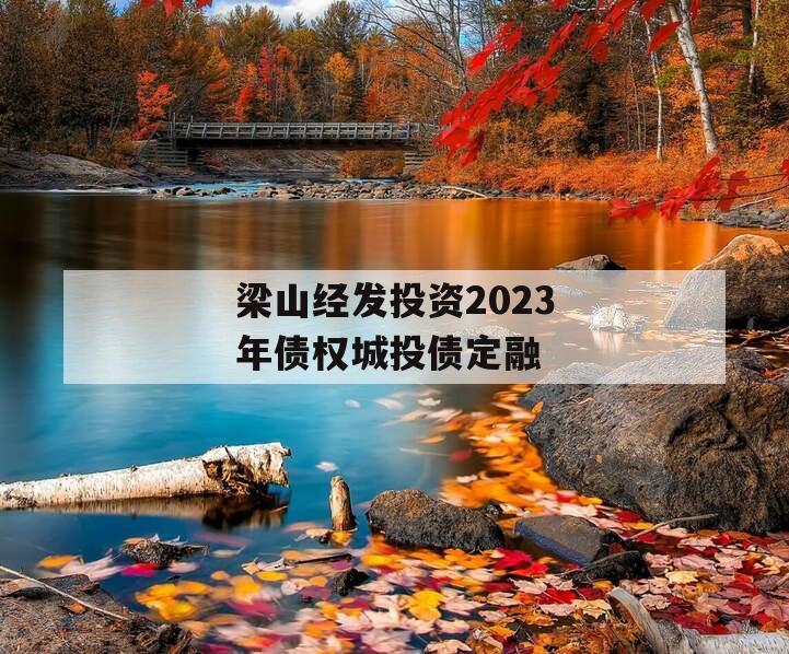 梁山经发投资2023年债权城投债定融