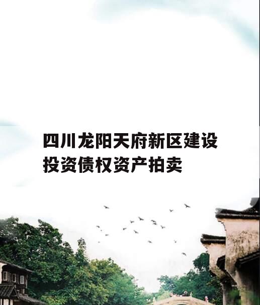四川龙阳天府新区建设投资债权资产拍卖