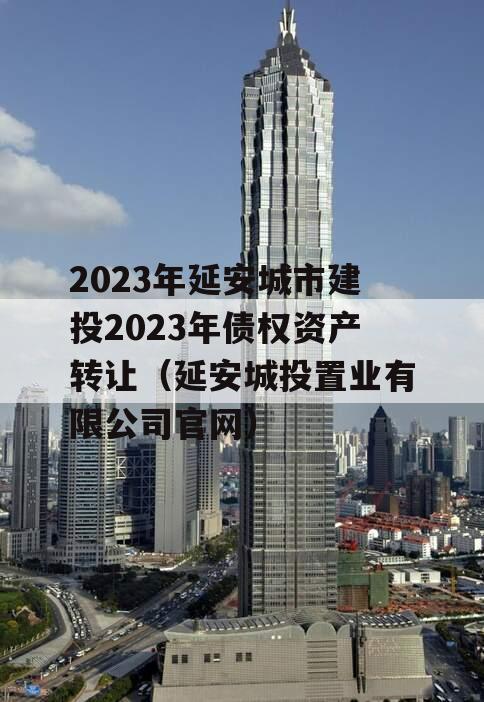 2023年延安城市建投2023年债权资产转让（延安城投置业有限公司官网）