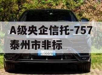 A级央企信托-757泰州市非标