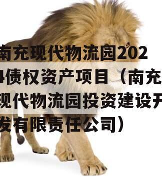 南充现代物流园2024债权资产项目（南充现代物流园投资建设开发有限责任公司）