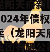 四川龙阳天府新区建设投资2024年债权资产拍卖（龙阳天府新区投资集团有限公司）