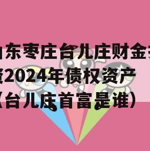 山东枣庄台儿庄财金投资2024年债权资产（台儿庄首富是谁）