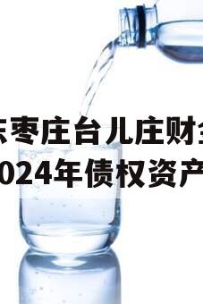 山东枣庄台儿庄财金投资2024年债权资产