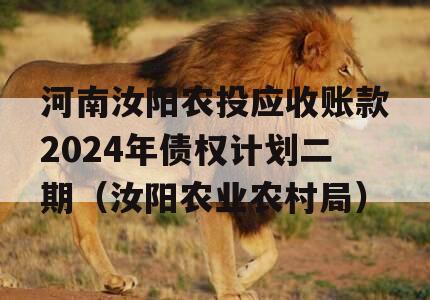 河南汝阳农投应收账款2024年债权计划二期（汝阳农业农村局）