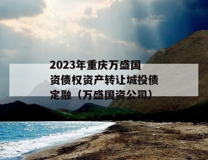 2023年重庆万盛国资债权资产转让城投债定融（万盛国资公司）