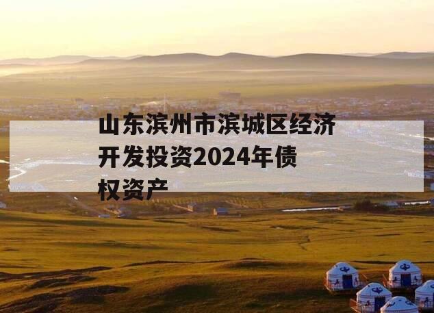山东滨州市滨城区经济开发投资2024年债权资产