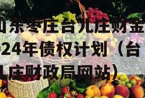 山东枣庄台儿庄财金2024年债权计划（台儿庄财政局网站）