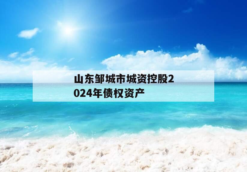山东邹城市城资控股2024年债权资产